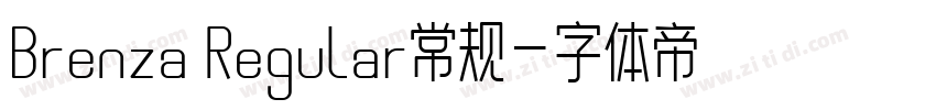 Brenza Regular常规字体转换